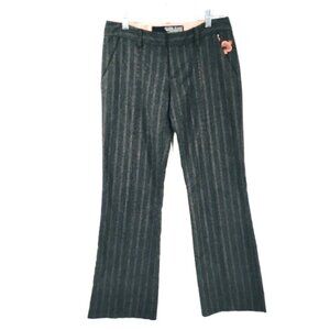 Vtg Retro Guess Jean Pant Sz 27 Gray Pinstripe w Pink Accent Embellished Pocket